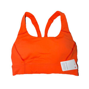 LULULEMON POWER THROUGH BRA B/C CUP ORANGE COLOR SIZE 4 NWT
